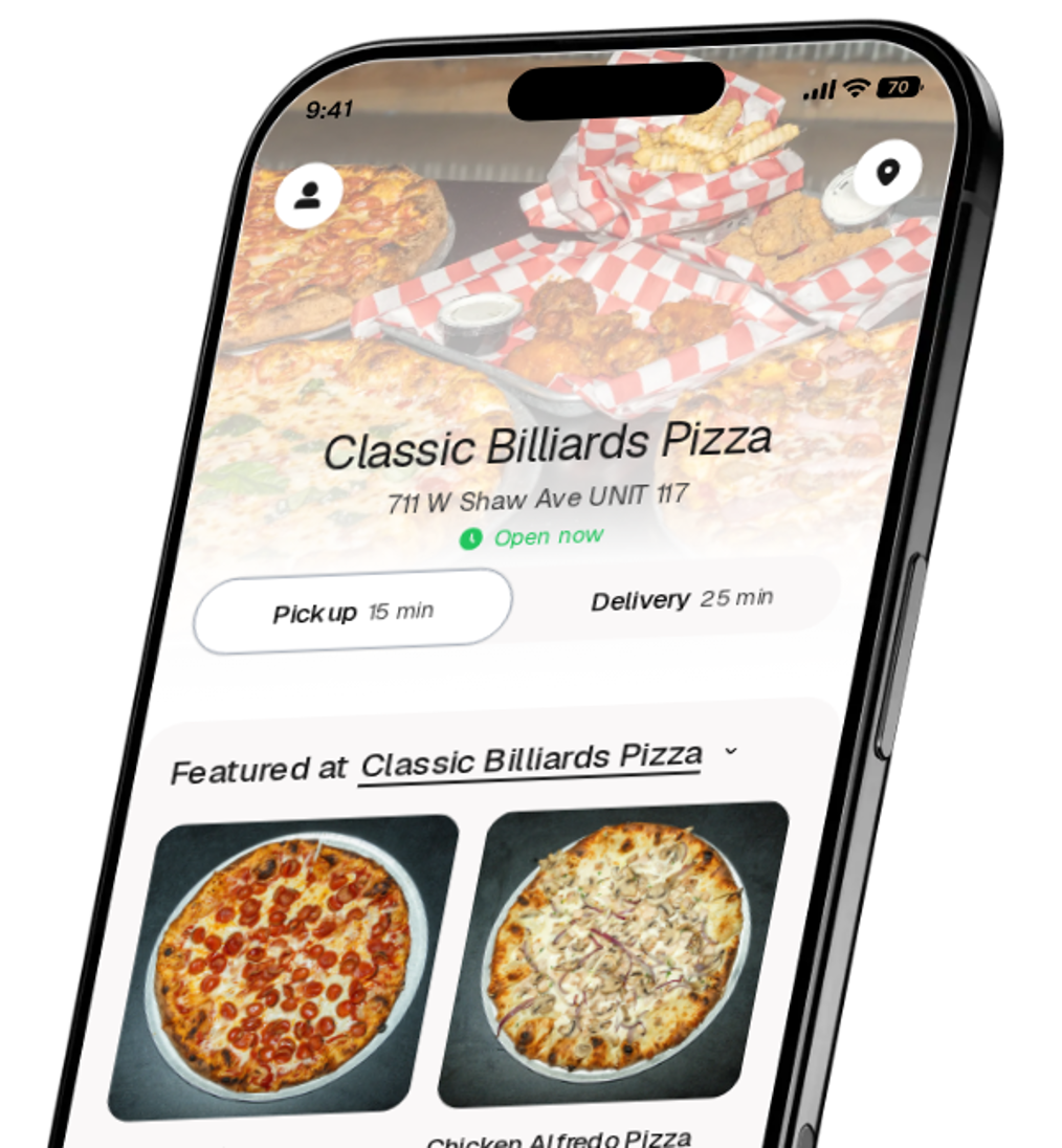 Classic Billiards Pizza app preview